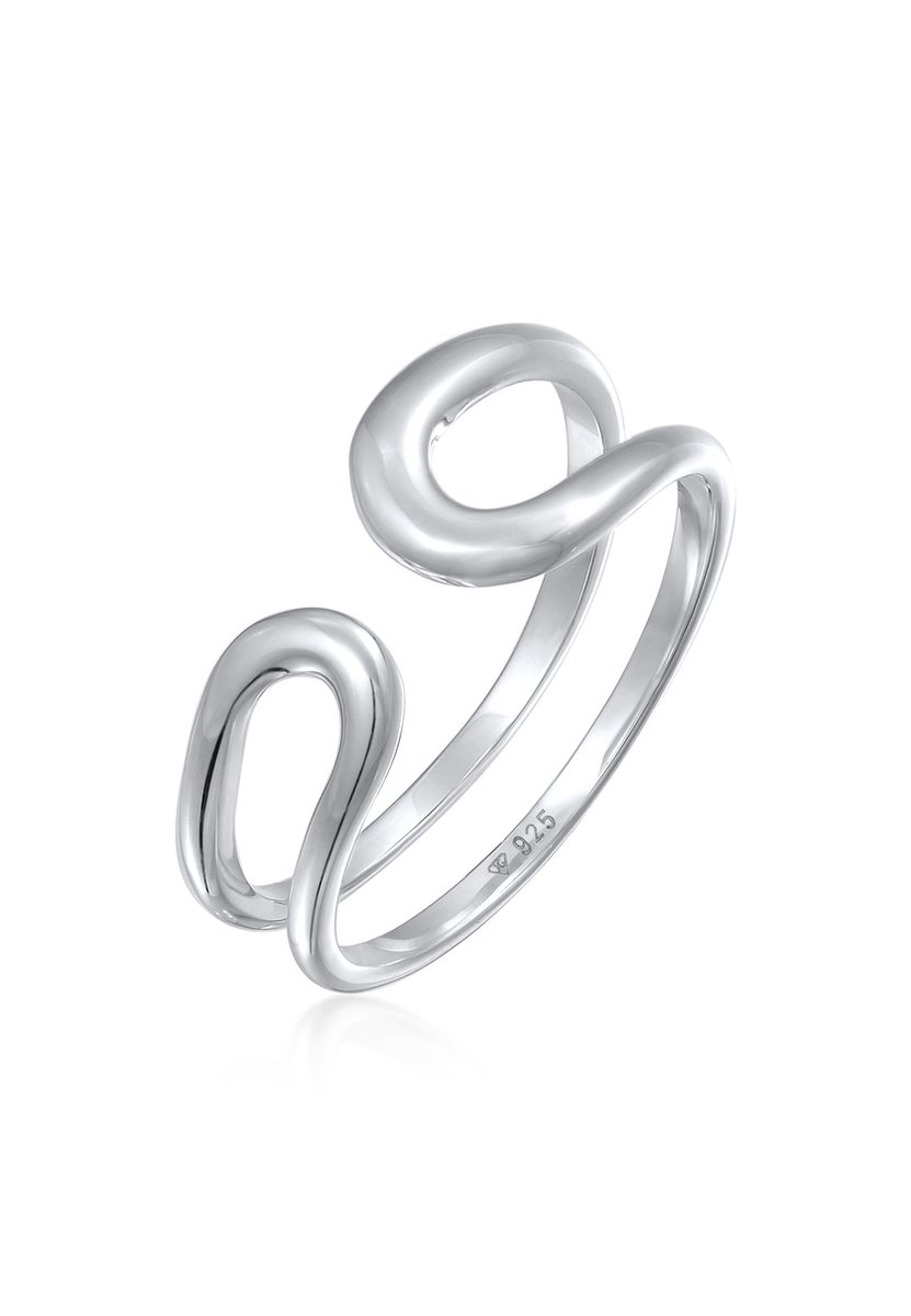 Elli PREMIUM - Ring - Elli PREMIUM Ring Dames Open Geo Modern Verstelbaar in 925 sterling zilver - Dames