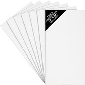 Belle Vous 7 Pak Blank Canvas - 30 x 60 cm - Voorgerekte Canvas Paneelborden - Geschikt voor Acryl en Olieverf, Maar ook Schetsen en Tekenen