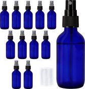 Belle Vous Glazen Blauwe Spray Flesjes (12 Pak) – 60ml – Lege Fijne Mist Flesjes – Navulbaar Kobalt Blauwe Flessen voor Essentiele Olies, Schoonmaak, Reizen, Aromatherapie, Huisdieren & Parfum