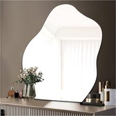 Zelfklevende Asymmetrische Badkamerspiegel - Wavy Mirror Wanddecoratie