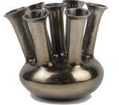 Vase-vase tulipe aluminium Nickel Antique 27x27x25cm
