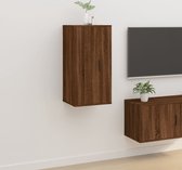 The Living Store Tv-meubel - Tv-kast - 40 x 34.5 x 80 cm - Bruineiken