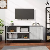 The Living Store TV-meubel - Grijs Sonoma Eiken - 100 x 40 x 45 cm - Opbergruimte - Stevig Blad