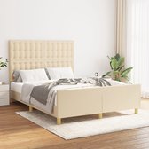 The Living Store Bedframe - Comfort - Bedframe - 193 x 146 x 118/128 cm - Crème