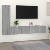 The Living Store - Tv-meubels - YFIk - 80x30x30 cm + 30.5x30x60 cm - Grijs sonoma eiken