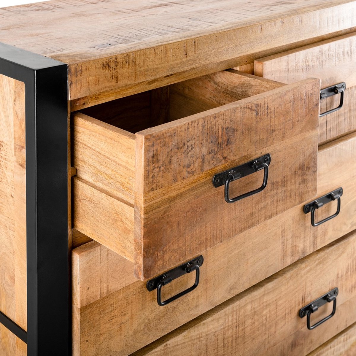Ladekast met 5 Stoffen Lades – Kast voor Slaapkamer of Woonkamer – Met – De Vries Meubels