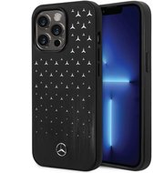 Mercedes-Benz Aluminium Case With Star Pattern For iPhone 14 Pro Max - Black