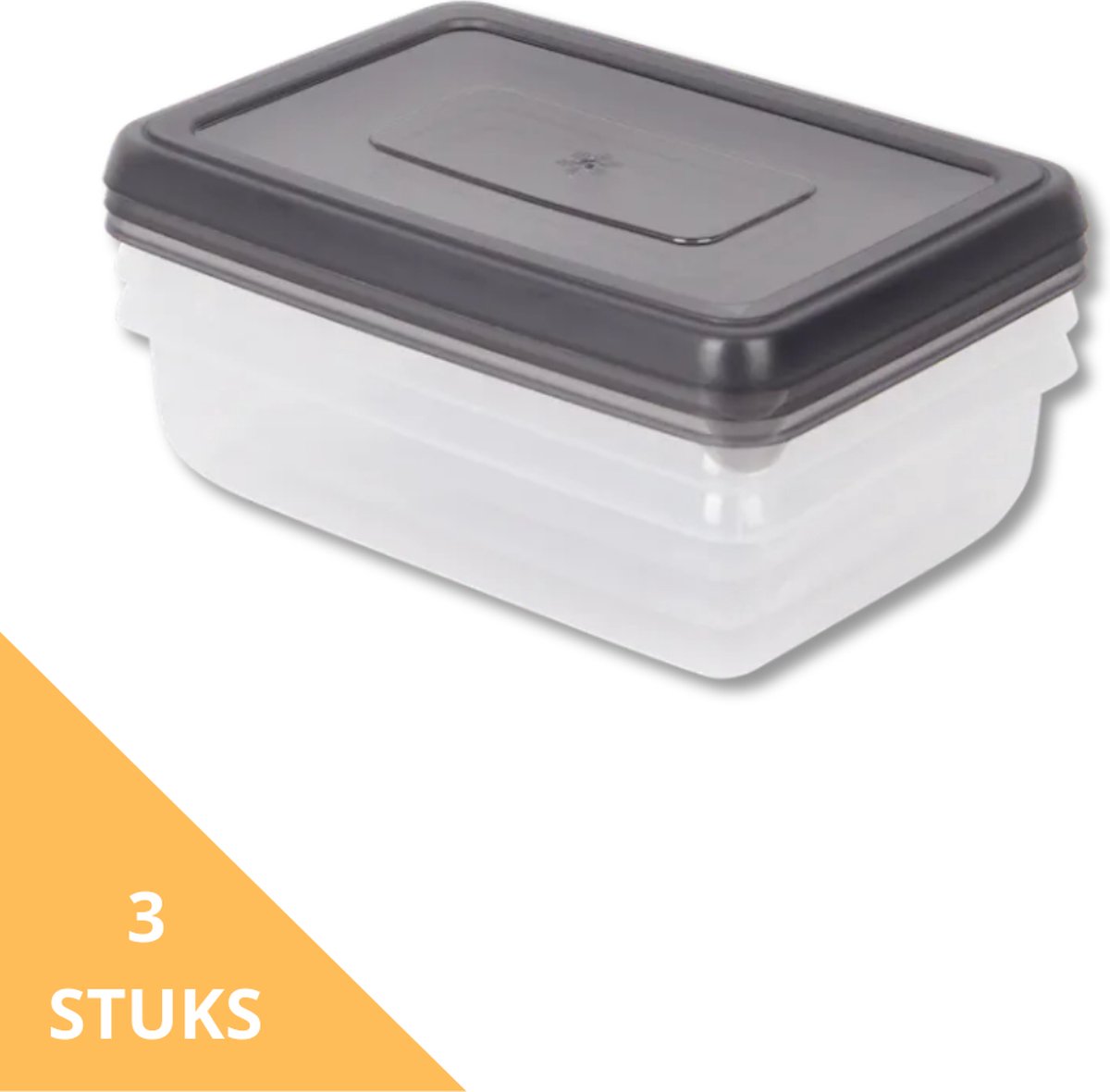 Praktische Meal Prep Bakjes Set (3stuks) - Stapelbare Vershoudbakjes voor Gezonde Maaltijdplanning - Herbruikbaar, BPA-vrij & Vriezerbestendig - 750ml
