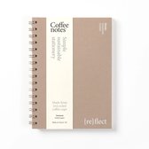 Coffee Notes - A5 notitieboek met ringband -dotted pagina's -Notebook - duurzaam - gemaakt van geryclede koffie cups en industrieel landbouw afval - simple sustainable stationery - nut collection - kleur amandel