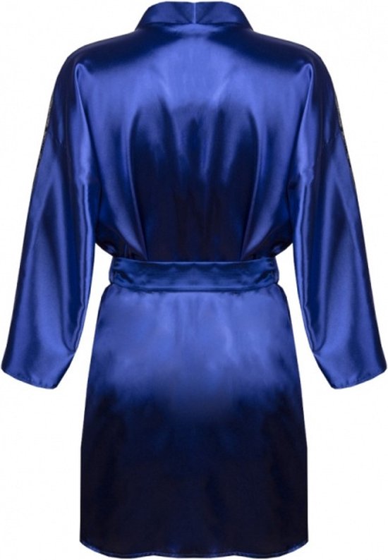 Giselle de DKaren | kimono bleu | satin de qualité | tailles : S- 2XL | XL