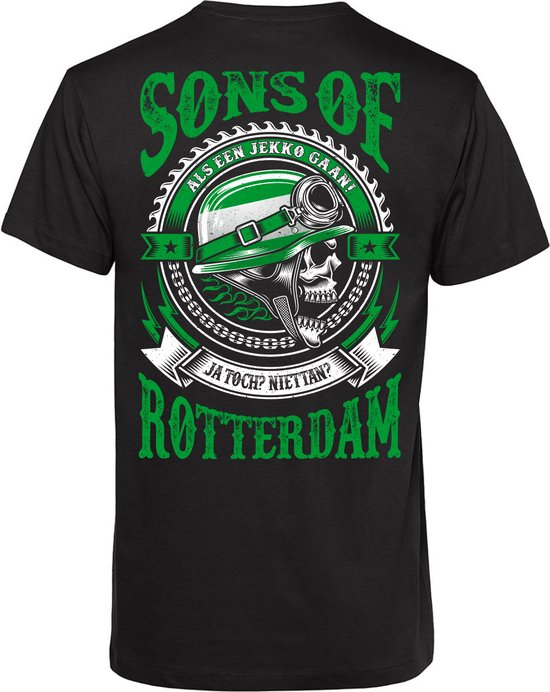 T-shirt Sons Of Rotterdam | Kerstcadeau | Cadeau voor man | Vaderdag | Zwart | maat L