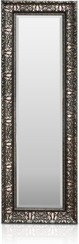 Casa Chic Chelsea miroir sur pied 130 x 45 cm - Miroir pleine longueur - Base amovible - Cadre en bois - Look Vintage