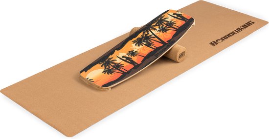 Foto: Indoor board curved balance board mat roller hout kurk