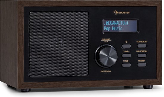 Ambient DAB+/FM radio BT 5,0 AUX-In LC display alarm kookwekker