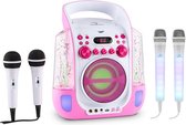Kara Liquida pink + Dazzl mic set karaoke-installatie microfoon ledverlichting
