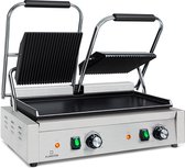 Grillexpress 3600 contactgrill paninimaker 2x1800W roestvrij staal gietijzer