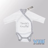 VIB® - Rompertje Luxe Katoen - Tante's Knuffel! (Wit) - Babykleertjes - Baby cadeau