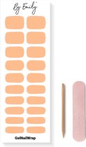 By Emily® Gel Nagel Wraps 'Apricot Fizz' - Gellak Stickers - SpringNails- Lente - UV Lamp Gelnagels - Langhoudende Nagelstickers - Nail Art Folie - 20 Stickers - UV LED Lamp Vereist