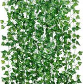XD&L - Klimop Serie - Kunstplanten - Kunst Hangplant - 24x Klimop Planten Slinger - DIY - Geschikt Voor Binnen En Buiten - 2m