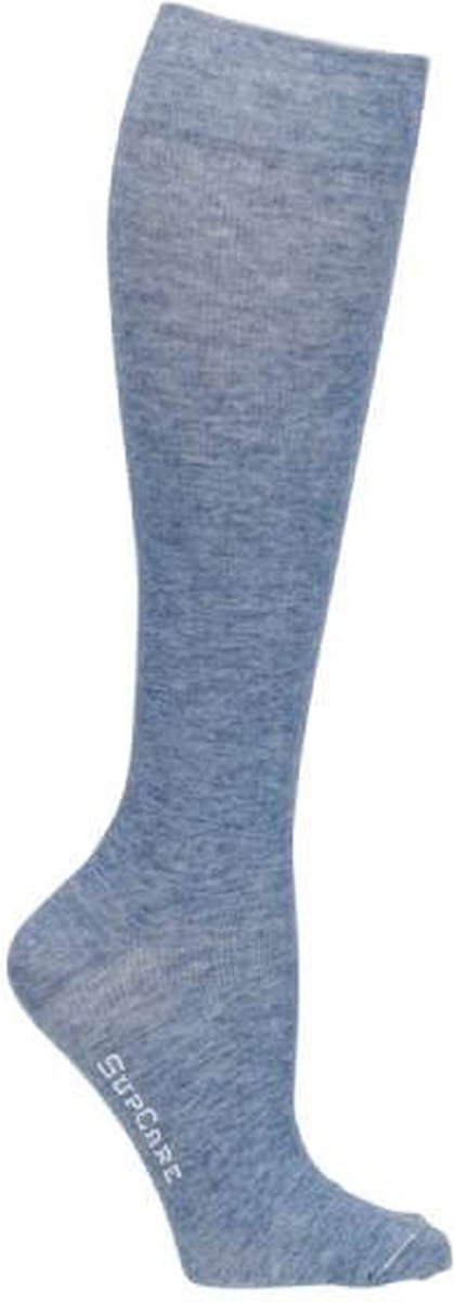 Supcare compressiekousen maat S (37-39) – wool blue – trendy compressie sokken – steunkousen – ademend – gezwollen, vermoeide en pijnlijke benen & voeten – spataderen - dagelijks gebruik – vliegreizen – zwangerschap – dames en heren