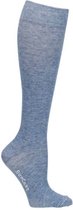 Supcare compressie sokken maat S (37-39) – wool blue - trendy compressiekousen – steunkousen – ademend – gezwollen, vermoeide en pijnlijke benen & voeten – spataderen - dagelijks gebruik – vliegreizen – zwangerschap – dames en heren