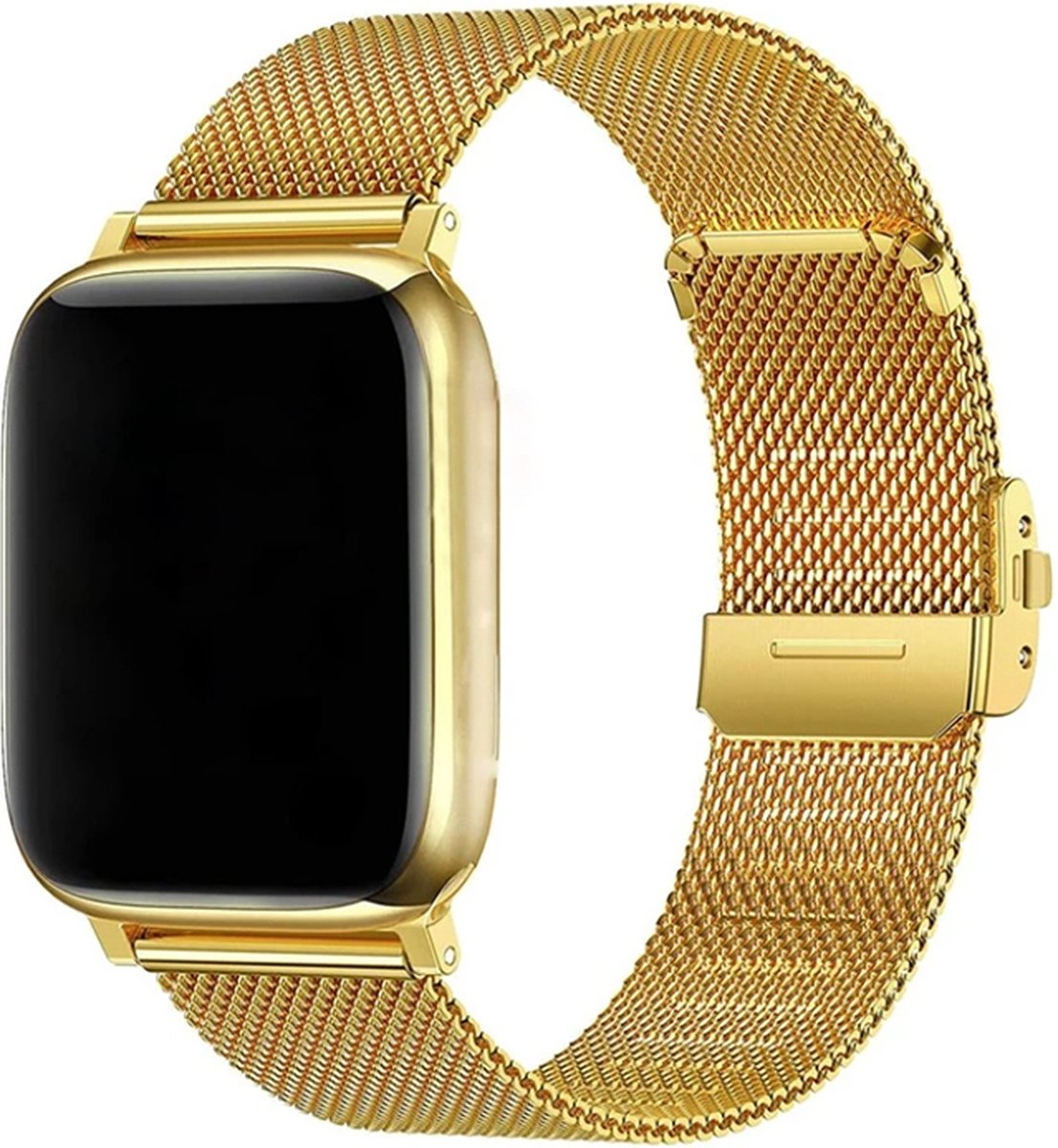 Innerlight® Milanese+ - Goud - 38/40/41mm - Milanese band geschikt voor Apple Watch - Roestvrij staal - RVS - Luxe sluiting - Geschikt als Apple Watch bandje voor Series 1/2/3/4/5/6/7/8/9/10 42mm/11 42mm/SE