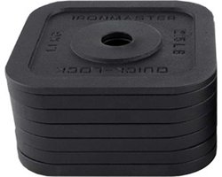 Ironmaster Quick-Lock Adjustable Dumbbell gewichten - 6 x 2,2 kg en 1 x 1,1 kg - 14,3 kg totaal