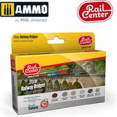 AMMO MIG R1022 Rail Center - Stone Railway Bridges - Acryl Set Verf set