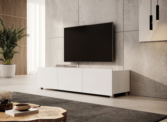 Meubella - Meuble TV Calabas - Wit - 150 cm
