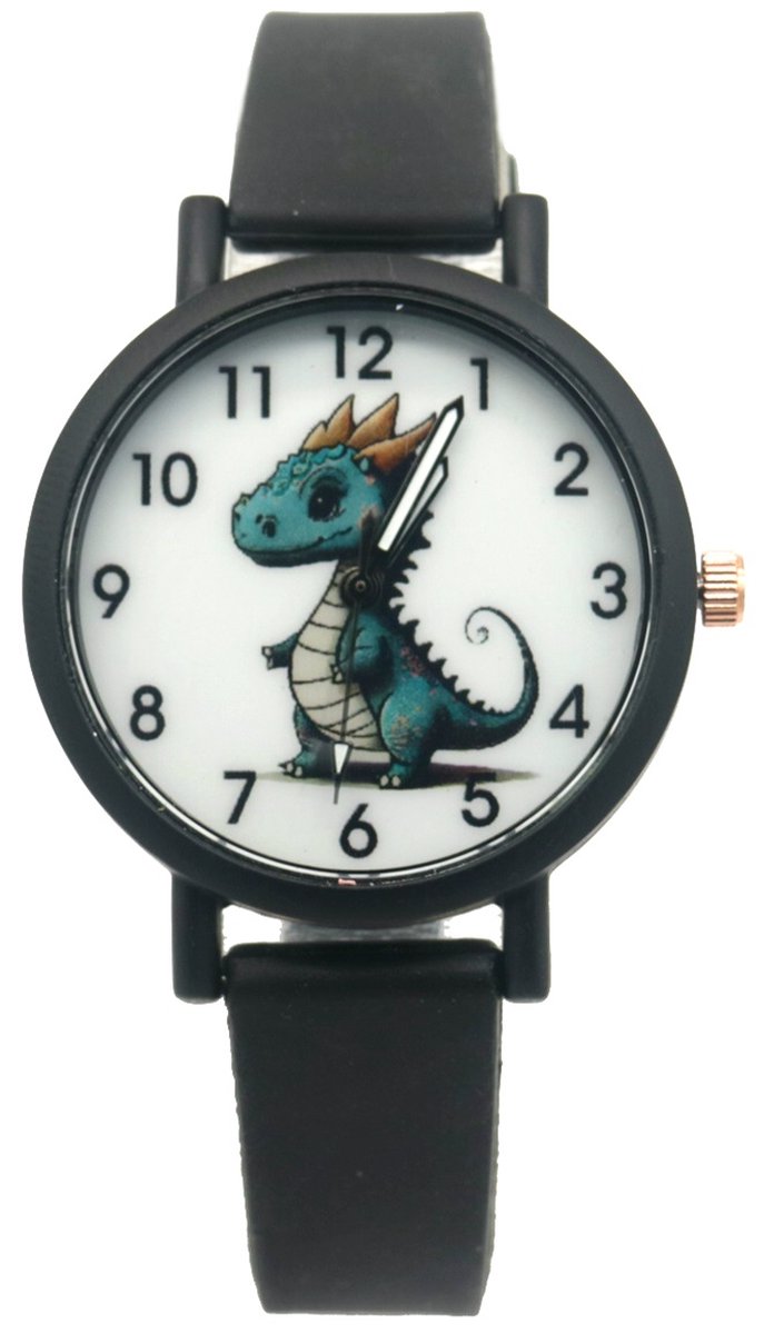 Horloge voor Kinderen - Draak - Kast 34 mm - Zwart