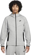 Nike tech fleece full-zip hoodie in de kleur grijs.
