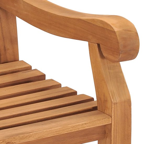 The Living Store Banc de jardin - Bois de teck - 228 x 69 x 92 cm - Mobilier de jardin romantique - Résistant à l'eau