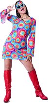Hippie jurk dames - Hippie kostuum dames - Hippie kleding - Flower power kostuum dames - Carnavalskleding - Carnaval kostuum - Maat M