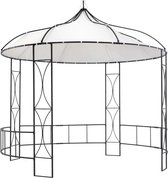 The Living Store Paviljoen - Decoratieve details - 3 x 2.9 m - Polyester - Wit/Zwart