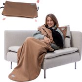 Belieff Cozy Deken (XL) – 180 x 85 CM - Fleece Plaid + Heating Systeem - 3 Standen - Tot 50 Graden - Warmte Deken Elektrisch Voor Op De Bank - Warmtedeken Draadloos - Warmtedeken Oplaadbaar - Beige
