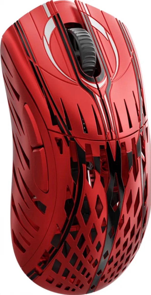 PWNAGE Stormbreaker Magnesium Red - Muis - Bedraad & draadloos - Pixart PAW3395 - 26000 DPI - rood