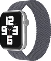 EP Goods - Bandje geschikt voor Apple Watch Series 1/2/3/4/5/6/SE/7/8 - 38/40/41mm - Nylon - Zonder sluiting - Donkergrijs