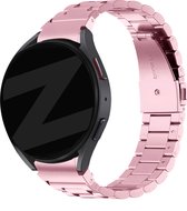 Bandz stalen band 'Classic' geschikt voor Galaxy Watch 6 / 6 Classic / 5 40mm & 44mm / 5 Pro / 4 & Watch 4 Classic - Hoogwaardig stalen materiaal smartwatch bandje - Inclusief horloge inkorter - roze metalen bandje