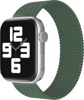 EP Goods - Bandje geschikt voor Apple Watch Series 1/2/3/4/5/6/SE/7/8 - 38/40/41mm - Nylon - Zonder sluiting - Donkergroen