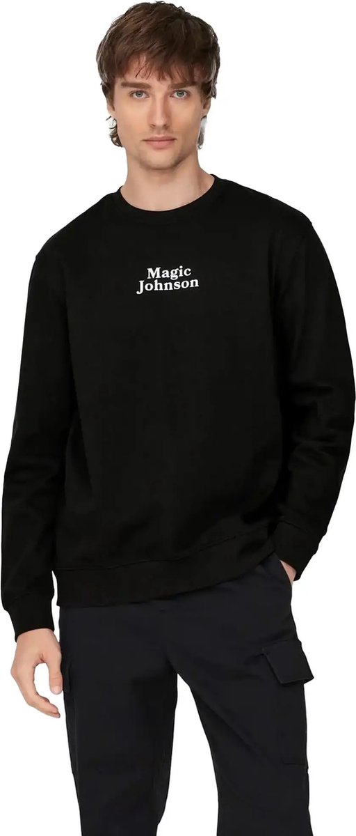 Magic Johnson Celebrity Crewneck Black Maat : M