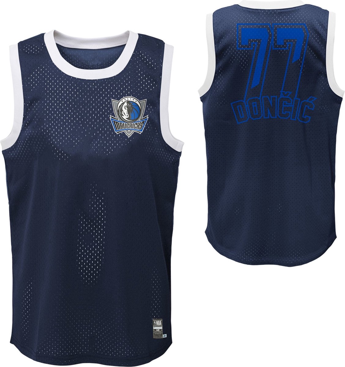 NBA Luka Doncic Jersey Donkerblauw (Borst logo) Kledingmaat : XL