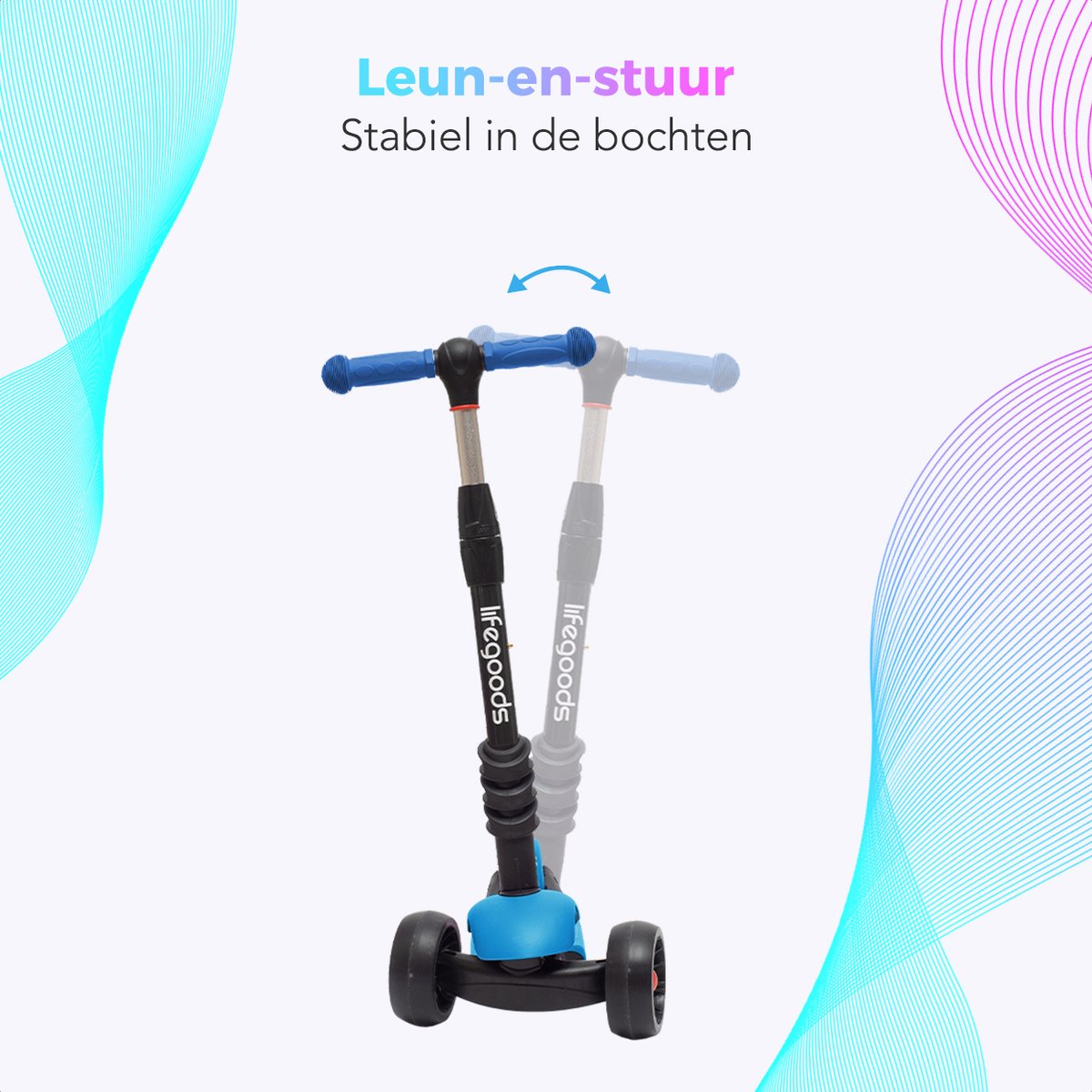 LifeGoods MultiRider Kinderstep - Step 3-8 Jaar - Blauw thumbnail 4