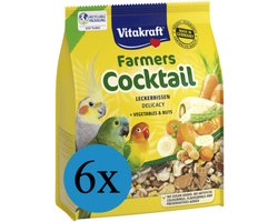 Vitakraft Farmers Cocktail - Voor Grote Parkieten En (Dwerg)Papegaaien - 6 x 250gr