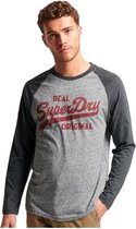 Superdry Athletic Vintage Logo Raglan Lange Mouwen Ronde Nek T-shirt Grijs L Man