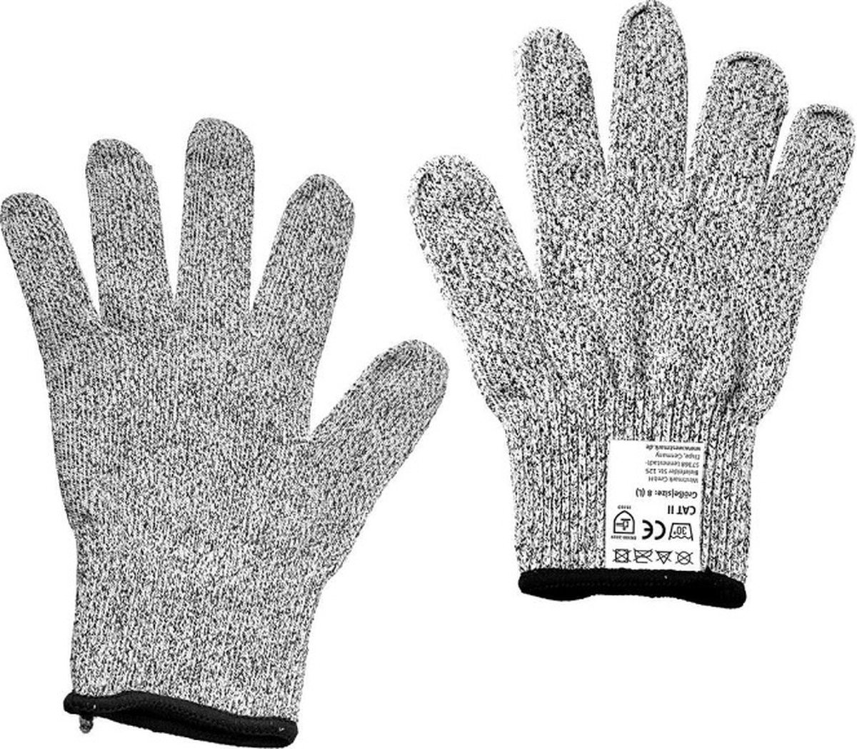 Westmark snijbeschermende handschoenen, 2 stuks, maat 8 (L), wasbaar op 30 °C, kunststof/polyester, antraciet, 10772270