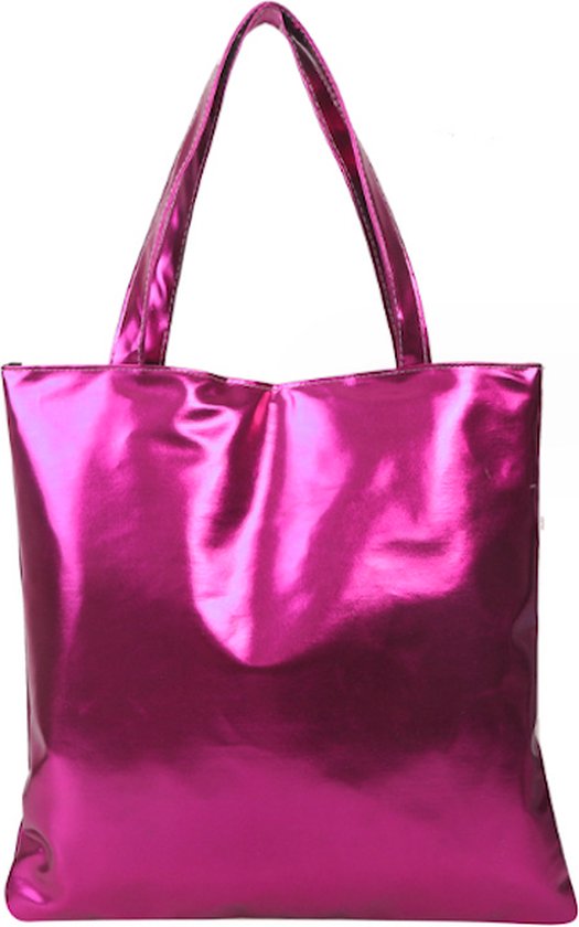 Metallic Shopper - Roze | 38 x 36,5 cm | Tote Bag / Schoudertas | Fashion Favorite