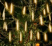 Lumières de pluie LED Météorite Noël - 288 glaçons LED - 8 spirales - Tubes 50 cm - Wit