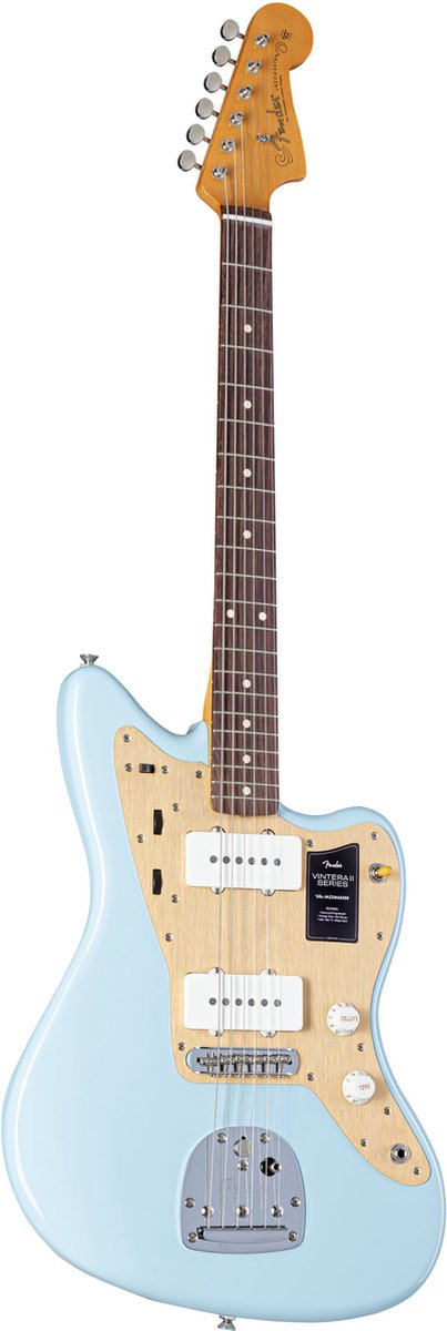 Fender Vintera II 50s Jazzmaster RW Sonic Blue elektrische gitaar met deluxe gigbag