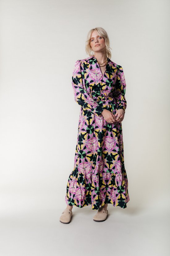 Colourful Rebel Davina Graphic Flower Maxi Dress- XL