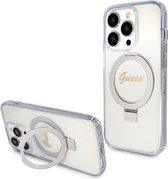Coque arrière Guess Ring Glitter ( Compatible MagSafe) pour Apple iPhone 15 Pro (6,1") - Transparente